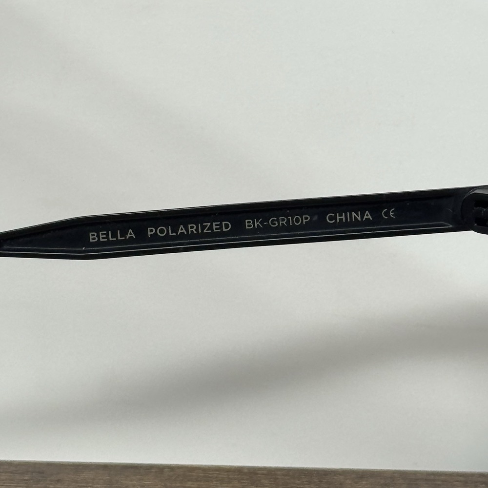 Diff Bella Black/Black Square Bk-Gr10P Polarized Sunglasses 54-19-142 - Picture 9 of 12